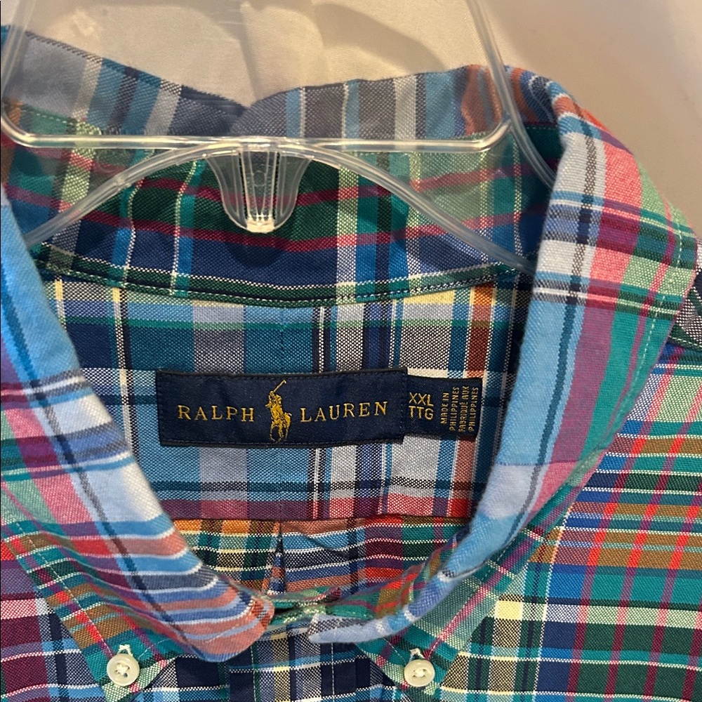 Polo by Ralph Lauren Multicolor Plaid Button-Down Shirt - Blue, Green, Red - Picture 3 of 3